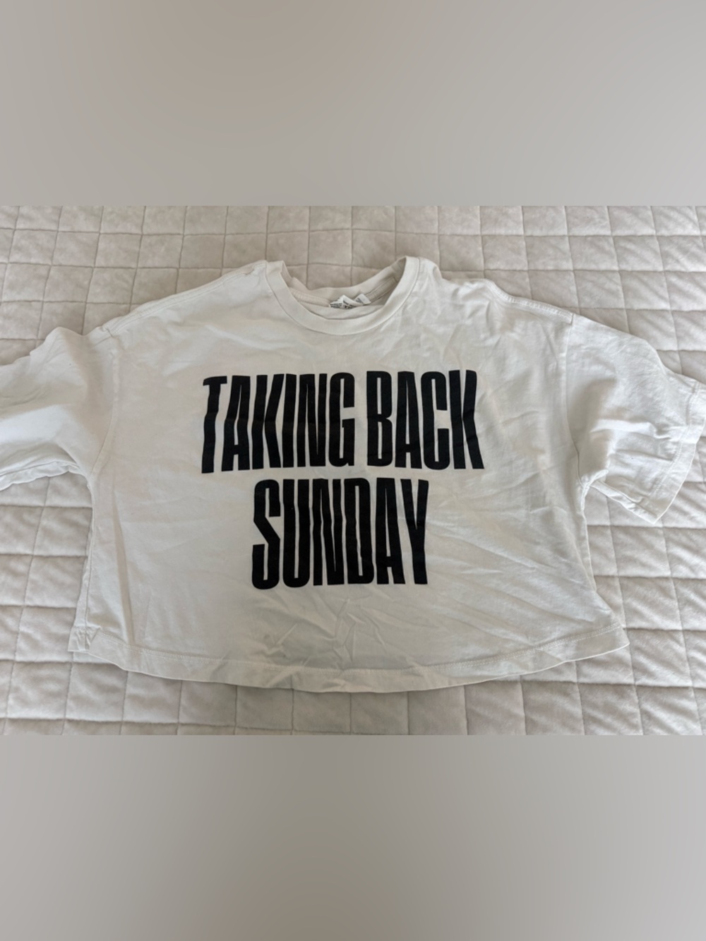 White Graphic Tee "Taking Back Sunday"